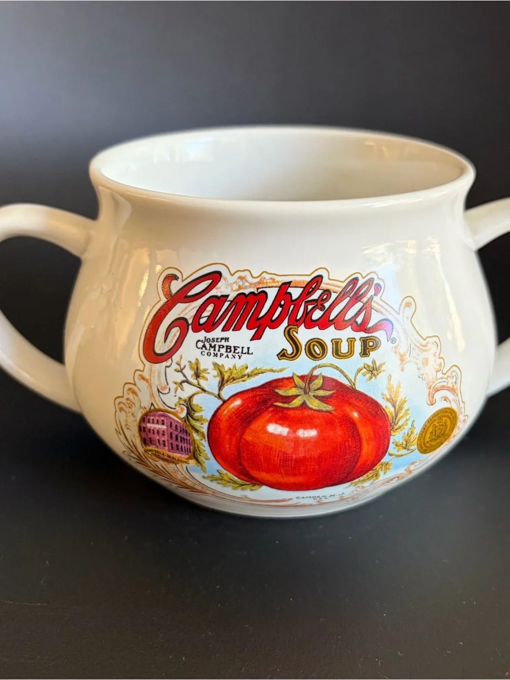 Collectible Campbell's Tomato Soup double-handled mug, Komodo Int'l Corp. 2017